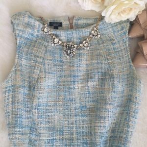 Talbots blue tweed dress